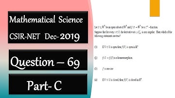 CSIR NET MA Solution Dec 2019|Question 69 | Real Analysis | Application | Inverse Mapping | Open Set
