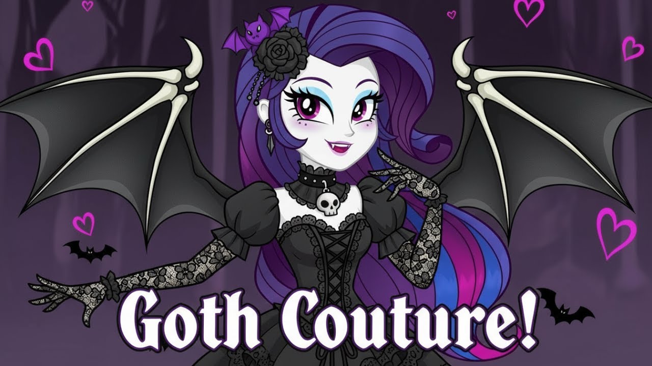 Equestria Girls Rarity's Goth Couture Fan Video AI Generated