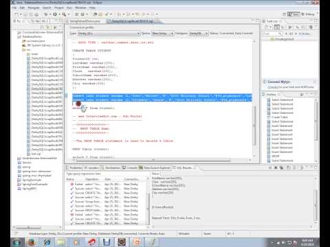SQL CREATE TABLE IN TAMIL