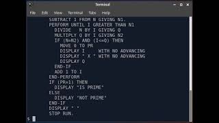 COBOL Program to see if a Number is Prime. Thanks for watching.