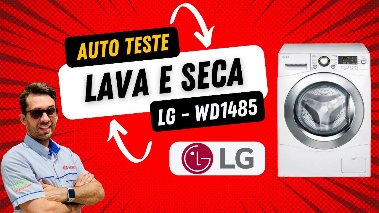 🔴Auto teste lava e seca LG WD1485