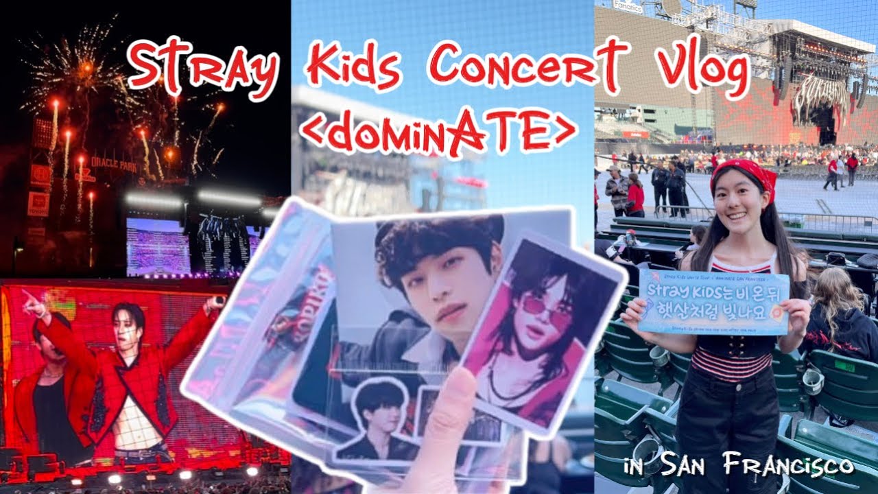 MY FIRST STRAY KIDS CONCERT ❤️‍🔥 dominATE in SF, freebies haul, concert vlog