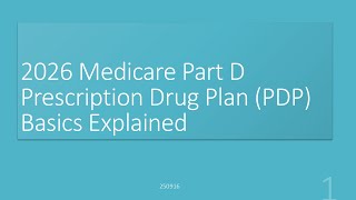 2026 Medicare Part D Basics Explained 250916