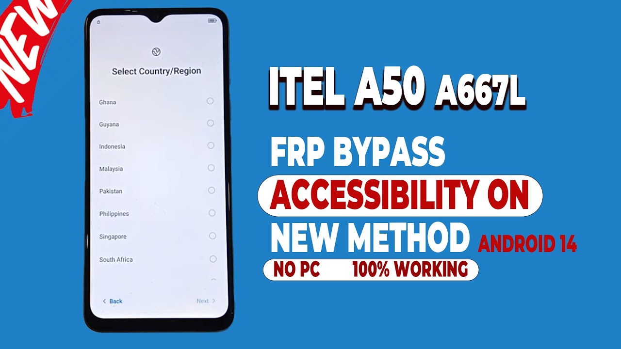 Easy FRP Bypass/ remove Google account lock on Itel A50 Step by Step!