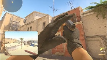 CS2 Mirage smoke: T spawn - Jungle+Connector (t side)