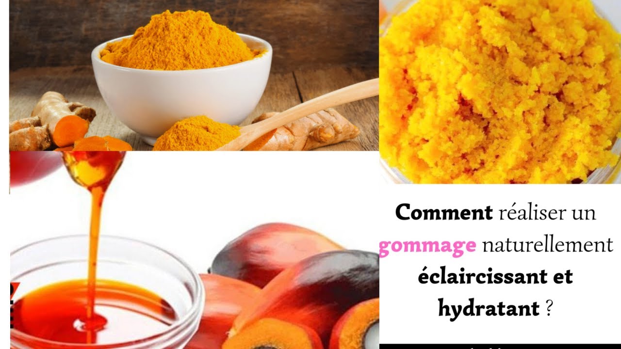 gommage l'huile de palme et curcuma, comment faire gommage