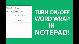 Learn How to Use Word Wrap in Notepad | Notepad Tips | ComputerMaan