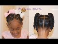 KIDS/LITTLE GIRLS EASY QUICK NATURAL HAIRSTYLES| Back To School Beginner Rubber band Braids