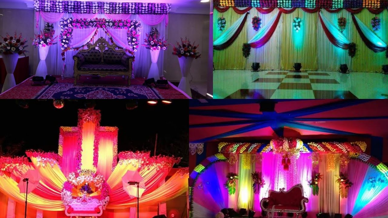 engagement, reception, wedding stage decoration ideas ♥️♥️ with flowers.(part-2)