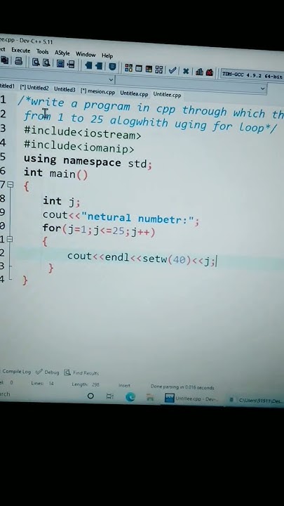 #cpp programs for loop # c++ logarithm programs for loop #basic program ...