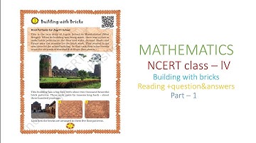 class - 4 | CBSE | NCERT | maths | ch-1 | Building with bricks | part -1| with solutions