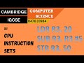 CPU Instruction Sets Quiz