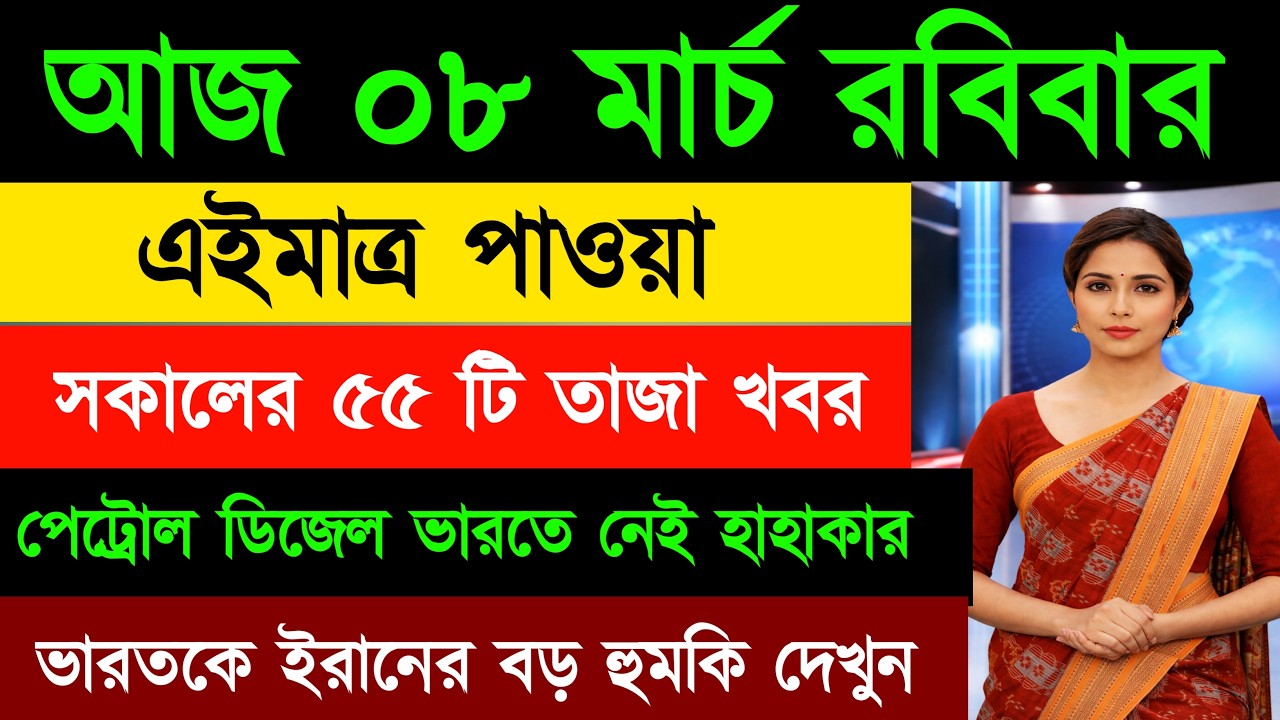 08 March 2026 Akashvani Live news | আকাশবাণী কলকাতা স্থানীয় সংবাদ। আকাশবাণী বাংলা সংবাদ