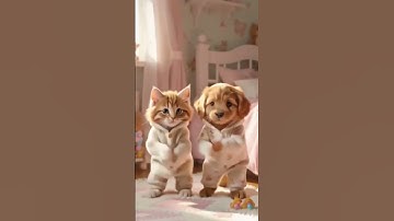 Thumbnail of Rosé & Bruno Mars - "APT" Dance Challenge | Puppy & Kitten Groove! 🐾💃🎶#puppydance #kittendance