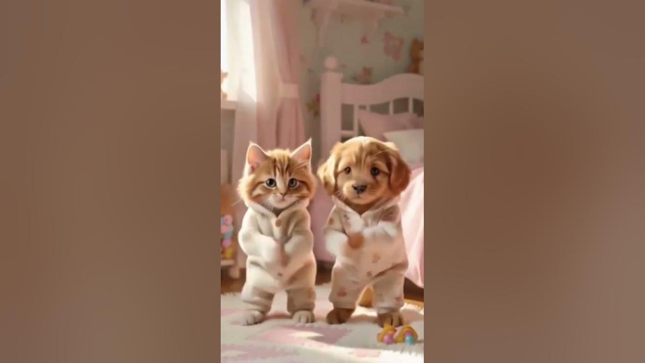 Rosé & Bruno Mars - "APT" Dance Challenge | Puppy & Kitten Groove! 🐾💃🎶#puppydance #kittendance