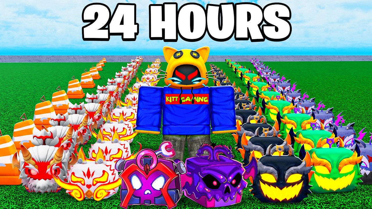Getting EVERY Fruit in 24 hours - Blox Fruits Update 31