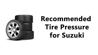 Suzuki Tire Pressure