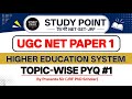 1. Higher Education System for UGC NET PAPER 1 | Higher Education for UGC NET 2026 | STUDY POINT