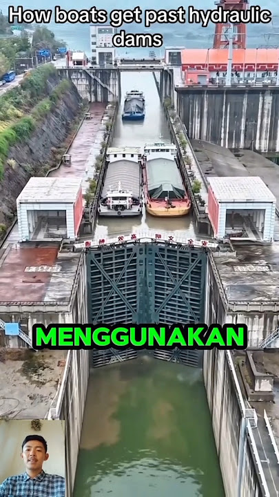 Beginilah cara kapal melewati bendungan hidrolik || #shorts