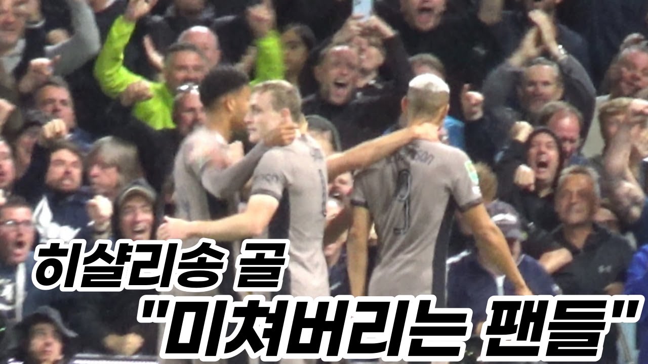 드디어 골맛 본 히샬리송을 보고 미쳐버리는 팬들