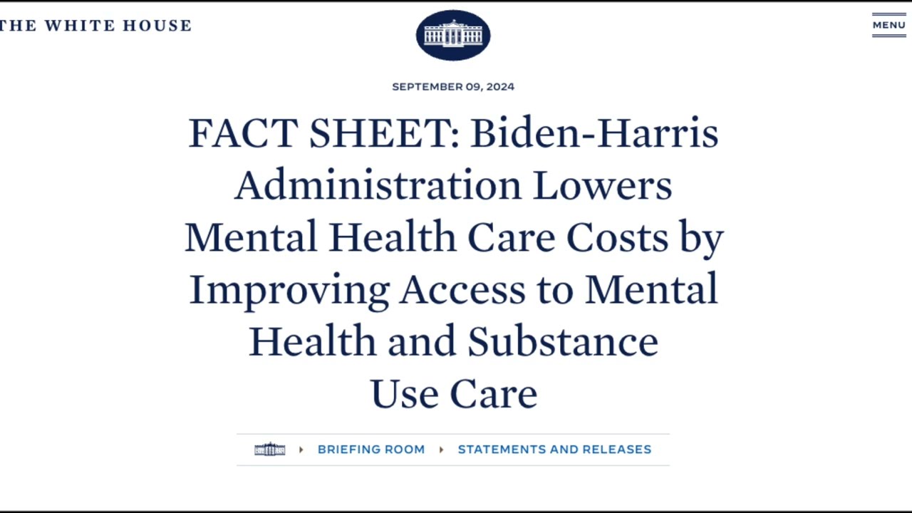 Mental Health Parity - Biden Enforcing Laws Healthcare Providers Skirted