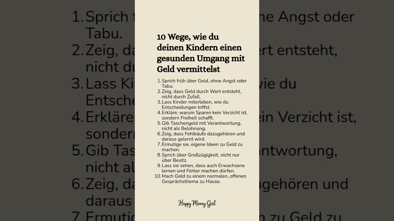 10 Wege, wie du deinen Kindern einen gesunden Umgang mit Geld vermittelst