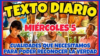 🟢𝐓𝐄𝐗𝐓𝐎 𝐃𝐈𝐀𝐑𝐈𝐎 𝐃𝐄 𝐇𝐎𝐘 𝐉𝐖 ✅️ CUALIDADES QUE NECESITAMOS PARA PODER RECONOCER LA VERDAD 