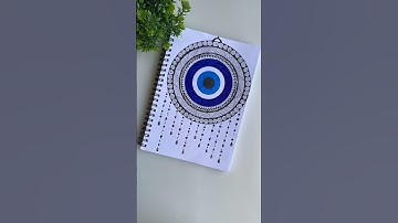 Mandala Art🎐🫧🦋🧿 #mandalaartforbeginnerseasyandsimple #evileye #mandalaartist #drawing