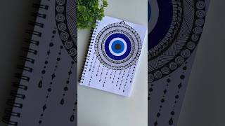 Mandala Art🎐🫧🦋🧿 #mandalaartforbeginnerseasyandsimple #evileye #mandalaartist #drawing