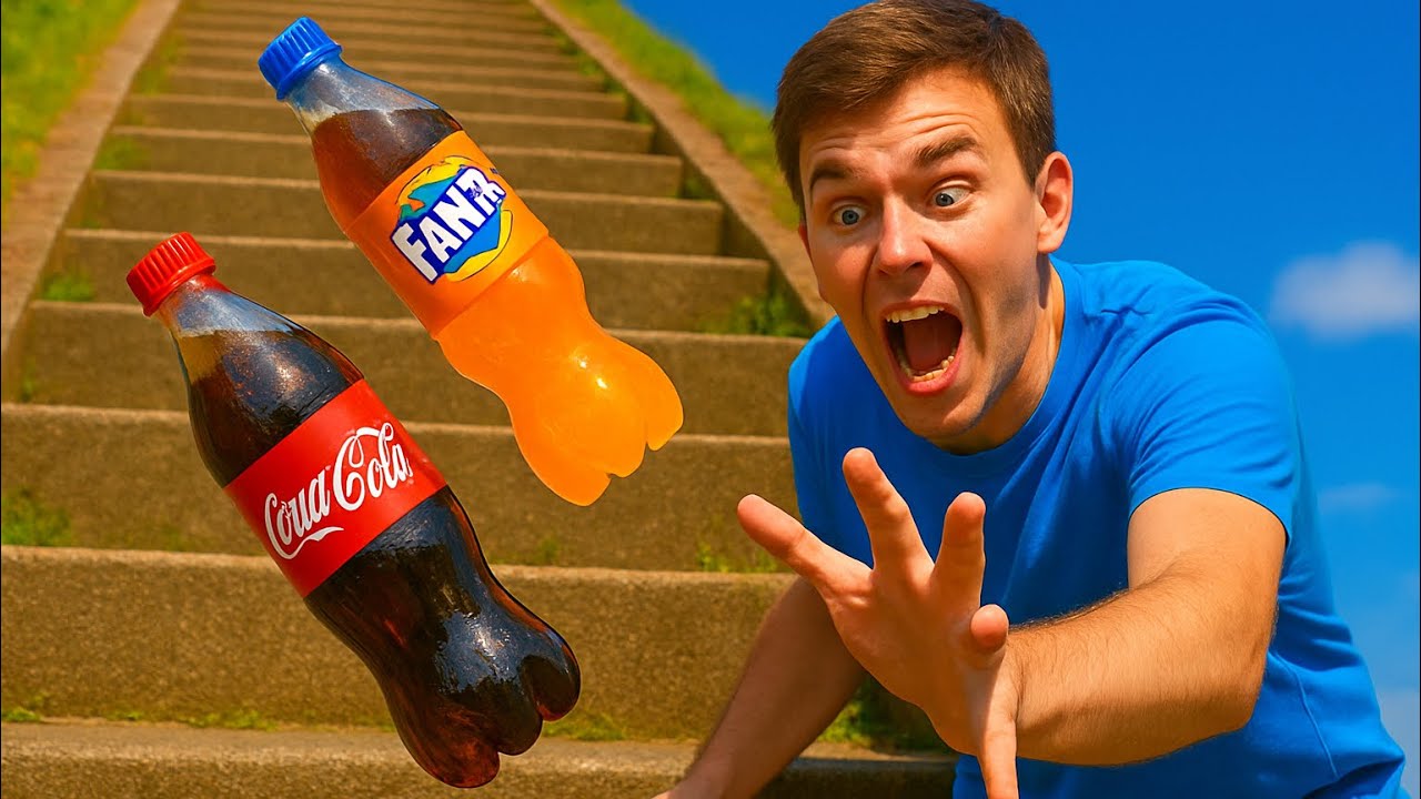 ASMR Bottles Rolling Down Stairs | Relaxing No Talking Sounds! 🔊🎧 