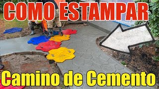 Como Estampar Un Camino de Cemento Facil y Rapido Hazlo Tu Mismo | Como Hacer Un Estampado Diferente