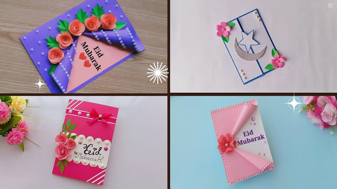 Eid Mubarak card making ideas // Eid Mubarak greeting card making ideas 