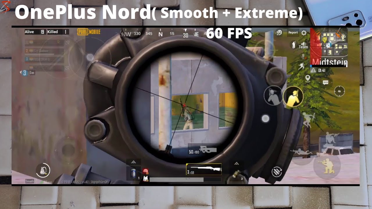 OnePlus Nord PUBG Gameplay (Smooth+Extreme) 60 FPS Test🔥🔥🔥/90FPS चलेगा??? ( HINDI