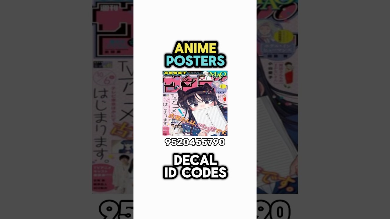 Roblox anime posters 4 u!💙 #roblox #bloxburg #royalehigh #berryave #brookhaven