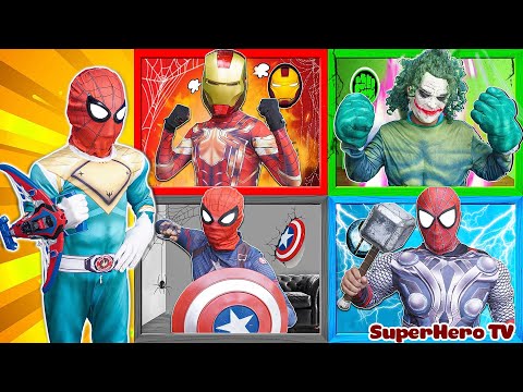 TEAM SPIDER-MAN VS Bad Guy JOKER || JOKER Become BAD HERO& Kidnapping KID SPIDER MAN + MORE