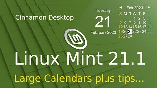 Linux Mint 21.1 - Cinnamon - tips for Seniors on Large Calendars . screenshot 3