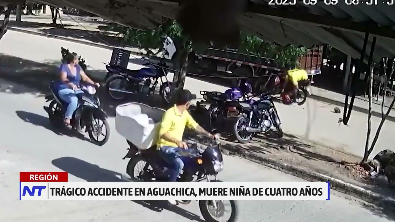 Tragedia en Aguachica: niña de 5 años muere en accidente de tránsito