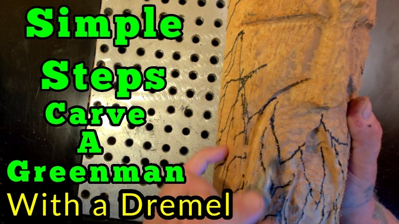 How to Carve a Greenman with a #Dremel. #Beginners