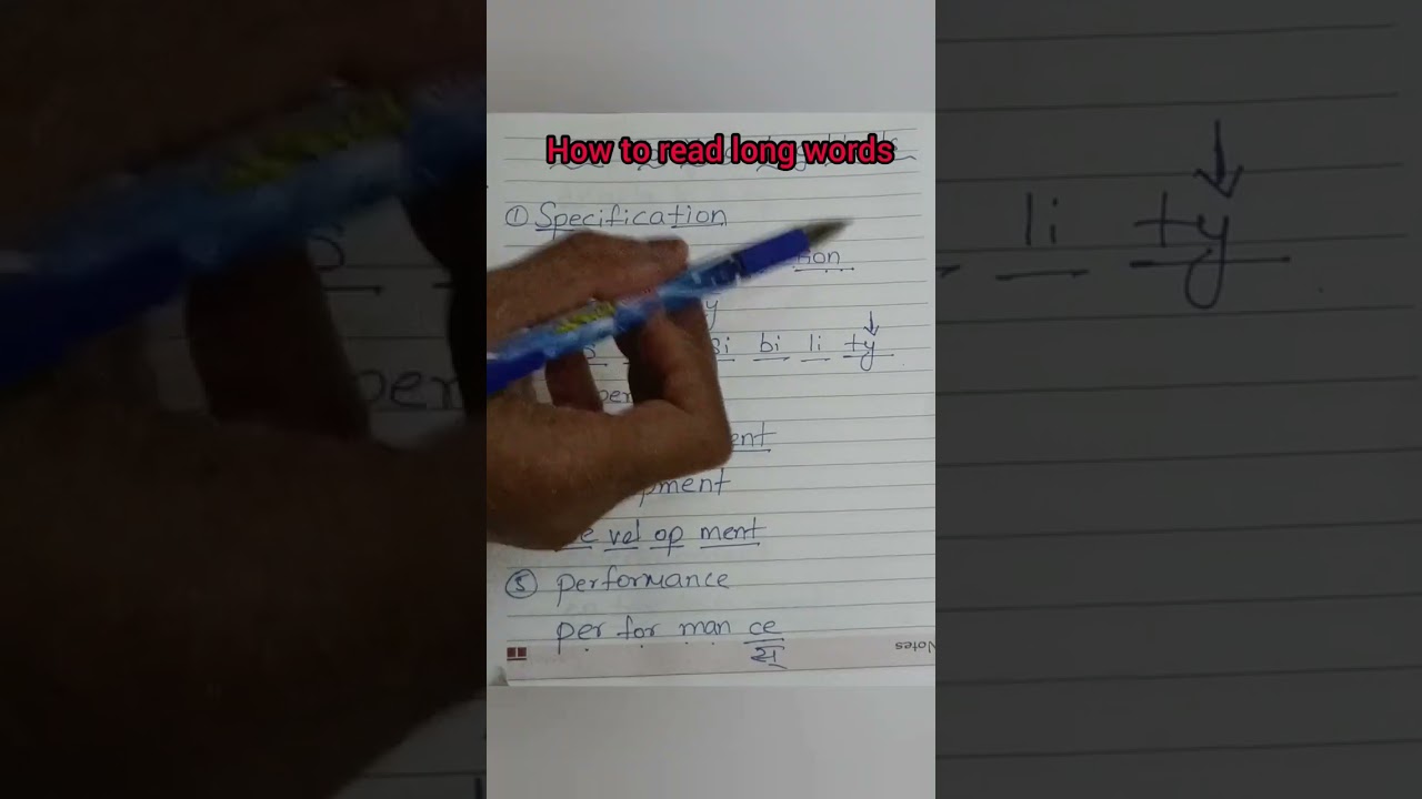 Trick to read long words 