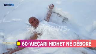 Habit 60-Vjeçari Zhvishet Dhe Shtrihet Në Dëborë Në Voskopojë, -9 Gradë