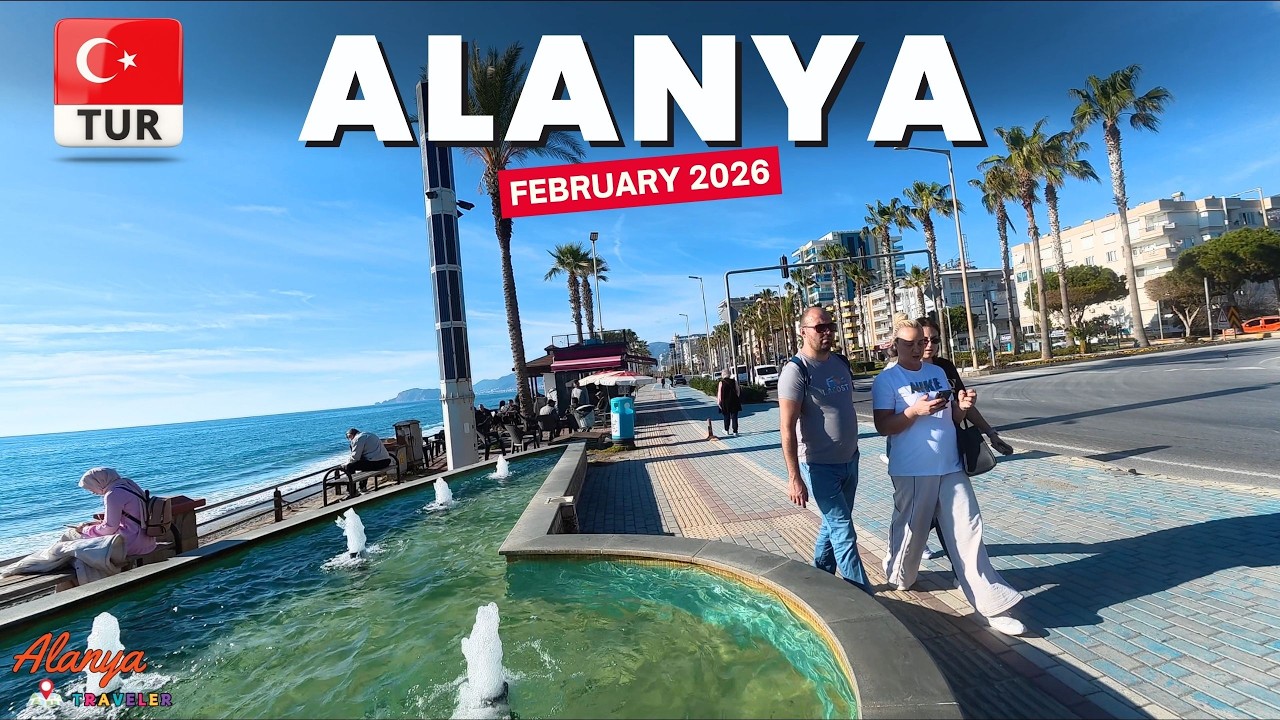 Alanya Mahmutlar Beach Walk | Antalya Turkey | February 2026 [4K HD]