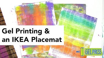 Gel printing with an IKEA placemat