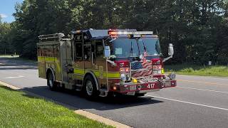 Engine 417 & Ambulance 416 Responding to a Medical - Fairfax County Fire & Rescue/CVFD