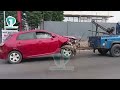 WATCH: Accident Involving Two Cars Disrupts Traffic at Tesano Gardens