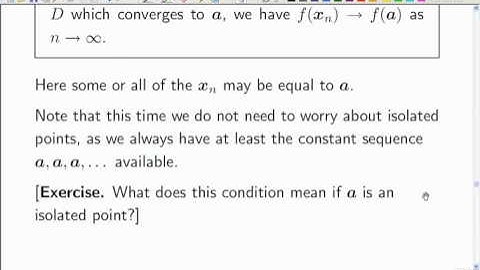 Lecture 13b: Math. Analysis - Continuous Functions