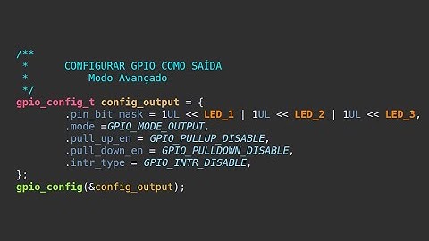 Gpio como output, modo avançado no ESP32 IDF (áudio melhorado)