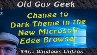 apply dark theme to the new microsoft edge chromium