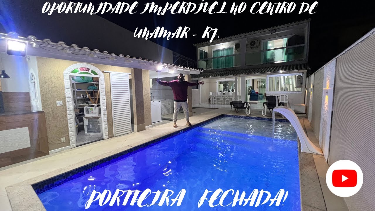 CASA ESPETACULAR A VENDA EM RUA ASFALTADA NO CENTRO DE UNAMAR CABO FRIO- RJ| THIAGO VAZ