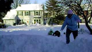 Asian Falls in Snow!