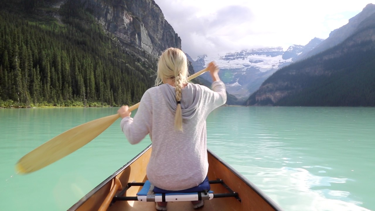 Canoeing at Lake Louise 4K YouTube